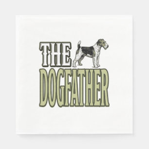 Dog Father Terrier Vintage Engraving Shirt Design_ Napkin