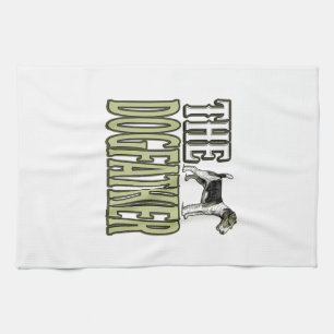 Dog Father Terrier Vintage Engraving Shirt Design_ Tea Towel