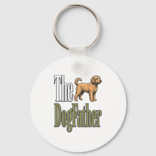 Dog Father Vintage Engraving Dog Lover Design_1 Key Ring