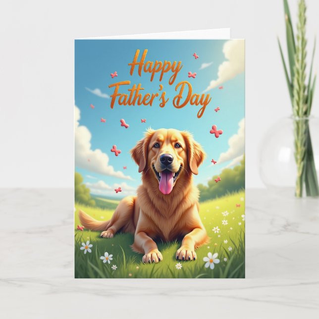Dog Fathers Day Smiles Card (Front)