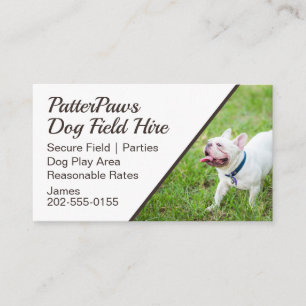 Dog Field Hire Puppy Park Business Card