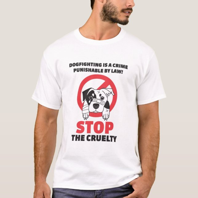 Dog Fighting Protest T-Shirt (Front)