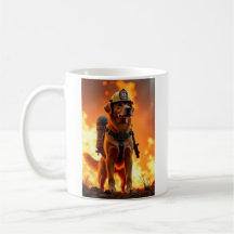 Dog Firefighter Mug
