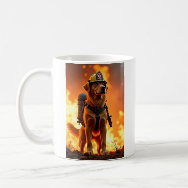 Dog Firefighter Mug (Left)
