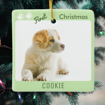 Dog First Christmas Pet Puppy Photo Pawprints