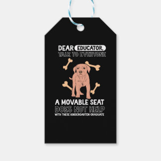 Dog First Day of Kindergarten Gift Tags