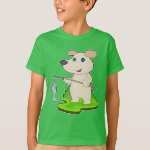 Dog Fisher Fishing rod Fishing T-Shirt