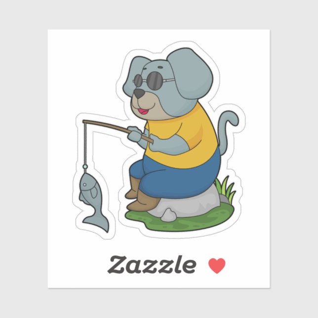 Dog Fishing Fisher Finshing rod (Sheet)