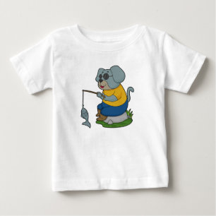 Dog Fishing Fisher Finshing rod Baby T-Shirt