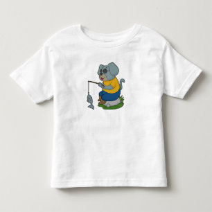 Dog Fishing Fisher Finshing rod Toddler T-Shirt