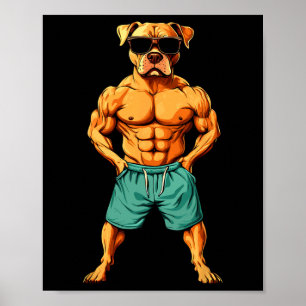 Dog Fitness Bodybuilding Dog  Poster