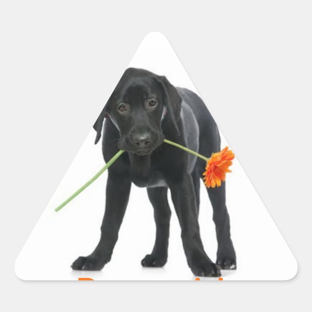 dog/flower sticker (Front)