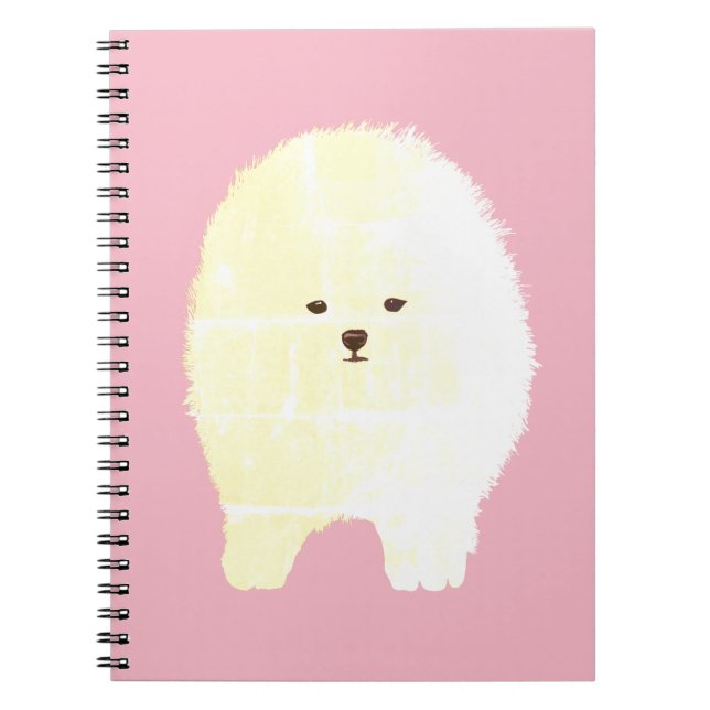 Dog, Fluffy White Pet Notebook (Front)