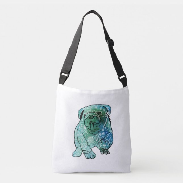 Dog French Bulldog All-Over-Print Cross Body Bag (Front)