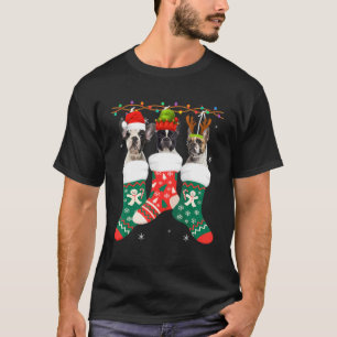 Dog French Bulldog Christmas Socks Xmas Pajama Pup T-Shirt