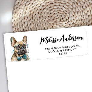 Dog French Bulldog Personalised Pet Return Address