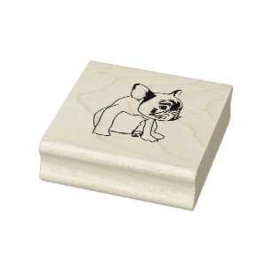 Dog, French Bulldog Puppy,Cute Dog Wood Art Stamp