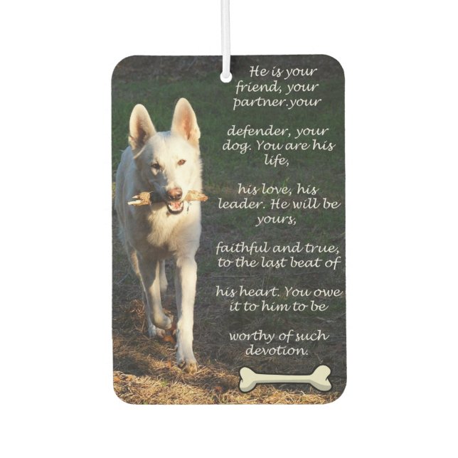 Dog friend car air freshener (Front)