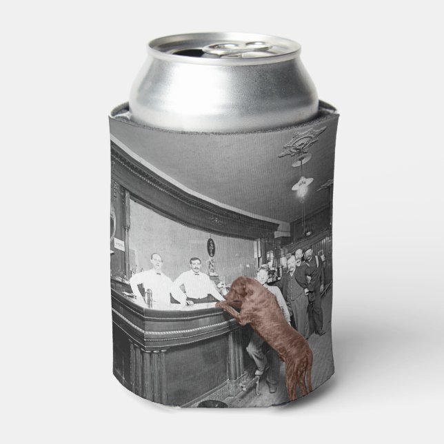 Dog Friendly Saloon Tavern Bar 1900 Photograph Can Cooler (Can Front)