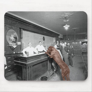 Dog Friendly Saloon Tavern Bar 1900 Photograph Mouse Mat