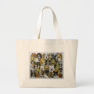 Dog Friends Large Tote Bag