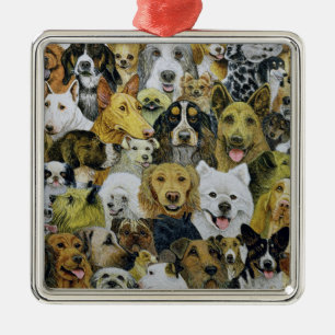 Dog Friends Metal Tree Decoration