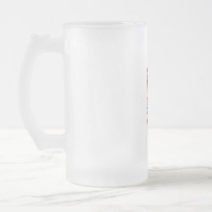 dog frosted glass beer mug