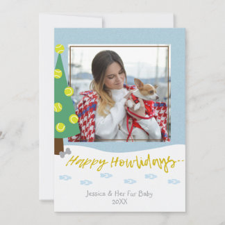 Dog Fur Baby Custom Photo Holiday Christmas Card