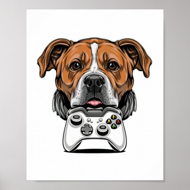 Dog Gamer - Video Game   Poster (Front)