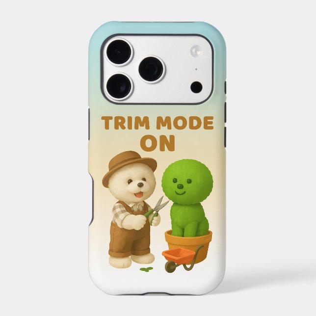 Dog Gardener Bichon Topiary Trim Surreal (Back)