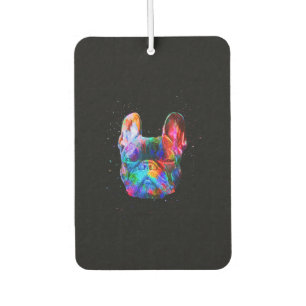 Dog Geometric Colour Splash Pop Art French Bulldog Car Air Freshener
