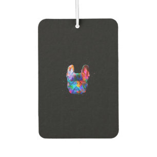 Dog Geometric Colour Splash Pop Art French Bulldog Car Air Freshener