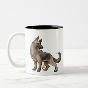 Dog German Shepherd Saddle Brown and Black Two-Tone Coffee Mug
