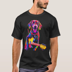 Dog German Shorthaired Pointer Guitar T-Shirt