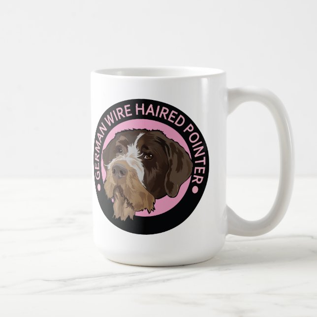 Dog german wirehaired pointer coffee mug (Right)
