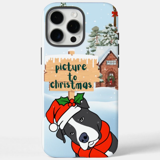 dog get picture to christmas Case-Mate iPhone case (Back)