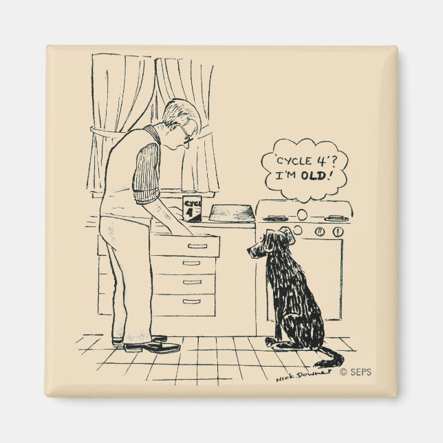Dog Getting Older Magnet (Front)