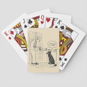 Dog Getting Older Playing Cards