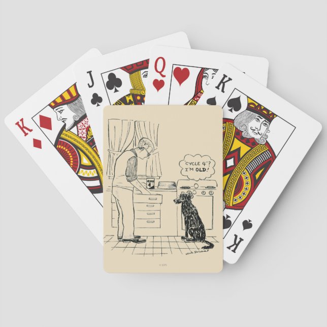 Dog Getting Older Playing Cards (Back)