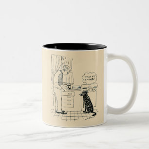 Dog Getting Older Two-Tone Coffee Mug