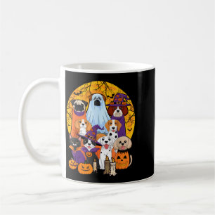 Dog Ghost Cute Dog Dressed As Ghost Funny Coffee Mug