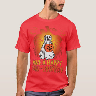 Dog Ghost Halloween Costume Trick Or Treating Spoo T-Shirt