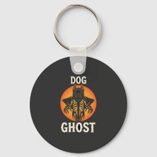 Dog Ghost Halloween Horror Vector Key Ring