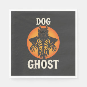 Dog Ghost Halloween Horror Vector Napkin