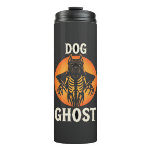 Dog Ghost Halloween Horror Vector Thermal Tumbler