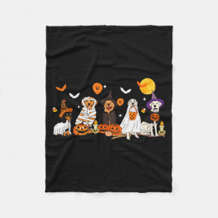 Dog Ghost Witch Mummy Halloween Costume Men Women Fleece Blanket