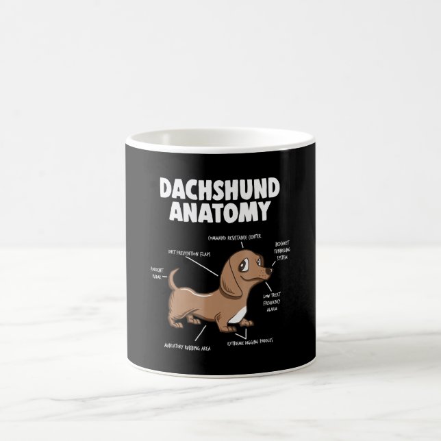 Dog Gift | Anatomy Dachshund  Funny Weiner Coffee Mug (Center)