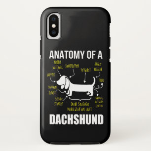 Dog Gift   Anatomy Of Dachshund iPhone X Case