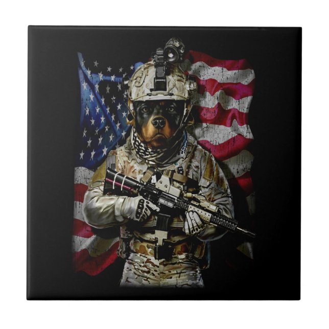 Dog Gift | Baby rottweiler Tile (Front)