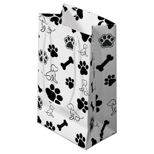 Dog Gift Bag Black and White